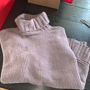 Aerie turtleneck chenille sweater, medium